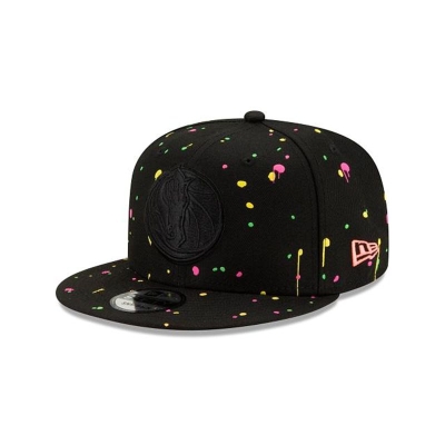 Dallas Mavericks Gorra | New Era NBA Neon Splatter 9fifty Snapback Cap Mexico - Negros